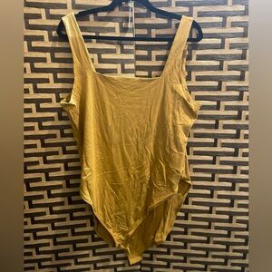 OLD NAVY yellow square neck bodysuit women’s xxl